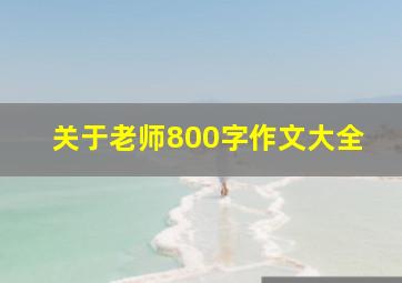 关于老师800字作文大全