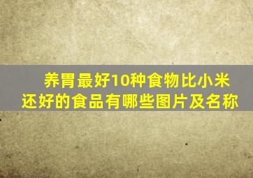 养胃最好10种食物比小米还好的食品有哪些图片及名称