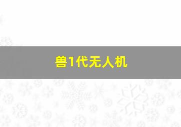 兽1代无人机