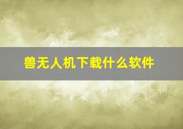 兽无人机下载什么软件