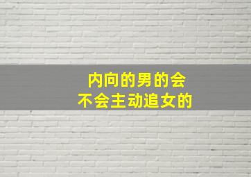 内向的男的会不会主动追女的