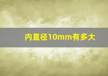 内直径10mm有多大