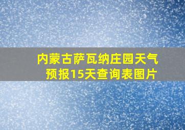 内蒙古萨瓦纳庄园天气预报15天查询表图片