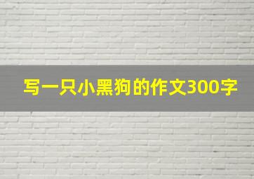 写一只小黑狗的作文300字