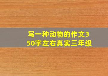 写一种动物的作文350字左右真实三年级