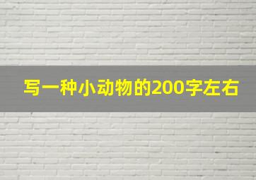 写一种小动物的200字左右