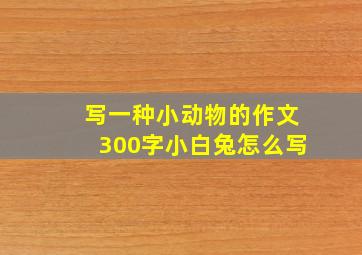 写一种小动物的作文300字小白兔怎么写