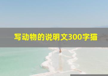 写动物的说明文300字猫