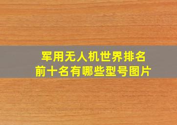 军用无人机世界排名前十名有哪些型号图片