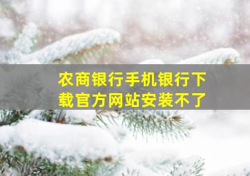 农商银行手机银行下载官方网站安装不了