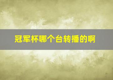 冠军杯哪个台转播的啊