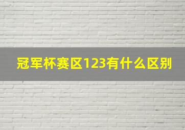 冠军杯赛区123有什么区别