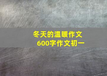 冬天的温暖作文600字作文初一