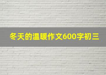 冬天的温暖作文600字初三