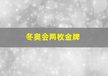 冬奥会两枚金牌