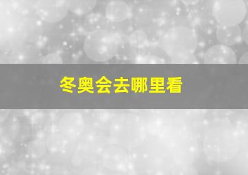 冬奥会去哪里看