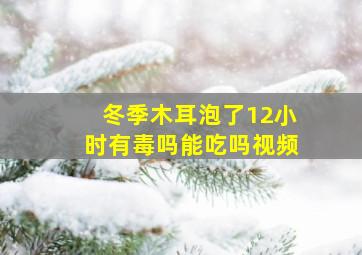 冬季木耳泡了12小时有毒吗能吃吗视频