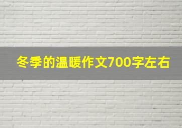 冬季的温暖作文700字左右