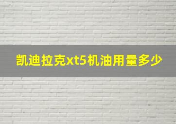 凯迪拉克xt5机油用量多少