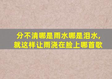 分不清哪是雨水哪是泪水,就这样让雨浇在脸上哪首歌