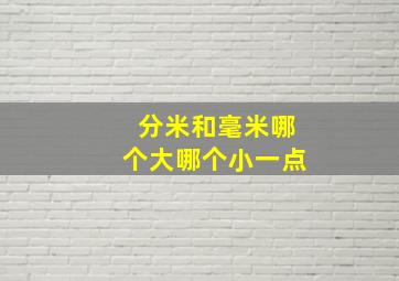 分米和毫米哪个大哪个小一点