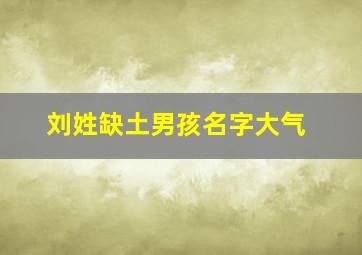 刘姓缺土男孩名字大气