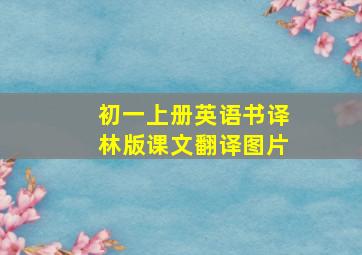 初一上册英语书译林版课文翻译图片