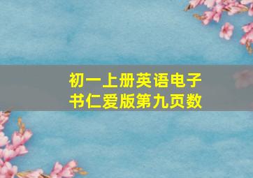 初一上册英语电子书仁爱版第九页数