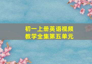 初一上册英语视频教学全集第五单元