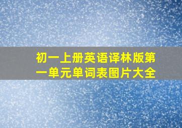 初一上册英语译林版第一单元单词表图片大全