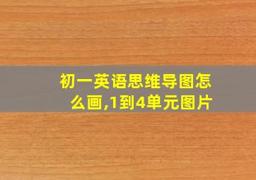 初一英语思维导图怎么画,1到4单元图片