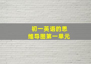 初一英语的思维导图第一单元