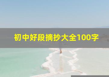 初中好段摘抄大全100字