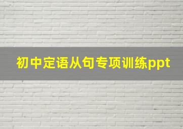 初中定语从句专项训练ppt