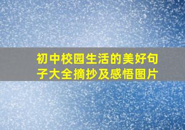 初中校园生活的美好句子大全摘抄及感悟图片