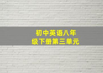 初中英语八年级下册第三单元