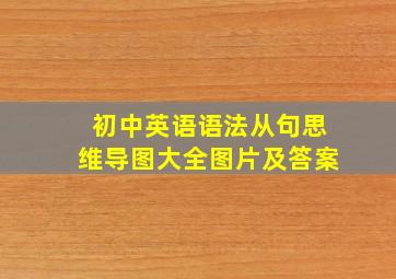 初中英语语法从句思维导图大全图片及答案