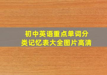 初中英语重点单词分类记忆表大全图片高清