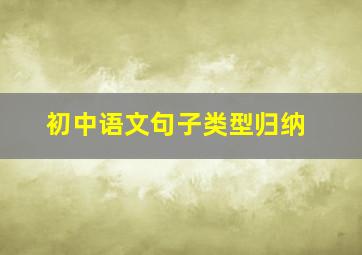 初中语文句子类型归纳