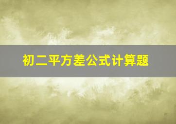 初二平方差公式计算题