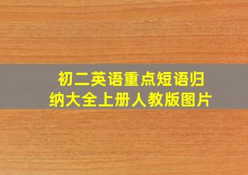 初二英语重点短语归纳大全上册人教版图片