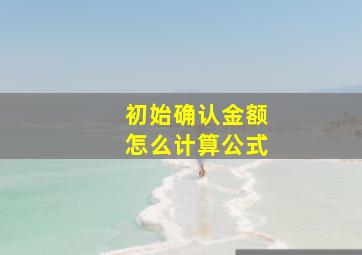 初始确认金额怎么计算公式