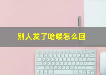 别人发了哈喽怎么回