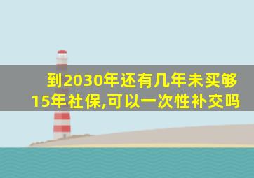 到2030年还有几年未买够15年社保,可以一次性补交吗