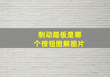 制动踏板是哪个按钮图解图片