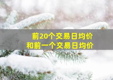 前20个交易日均价和前一个交易日均价