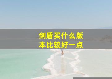 剑盾买什么版本比较好一点