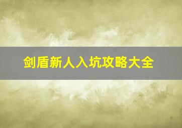 剑盾新人入坑攻略大全