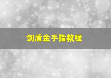 剑盾金手指教程