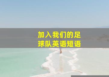 加入我们的足球队英语短语